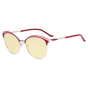 eyekeeper.com Oval Blue Light Blocking Eyeglasses LX19030-BB60 Eyeglasses Bisque Red / without magnification