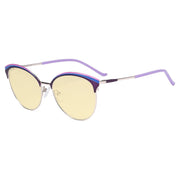 eyekeeper.com Oval Blue Light Blocking Eyeglasses LX19030-BB60 Eyeglasses Bisque Purple / without magnification
