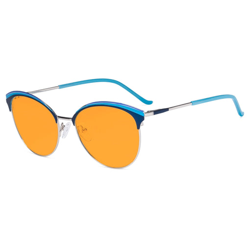 eyekeeper.com Oval Blue Light Blocking Eyeglasses LX19030-BB98 Eyeglasses Goldenrod Blue / without magnification