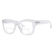 eyekeeper.com Oversized Square Trendy Bifocal Reading Glasses BR1555 Eyeglasses White Smoke Clear / +1.00,Clear / +1.50,Clear / +2.00,Clear / +2.50,Clear / +3.00