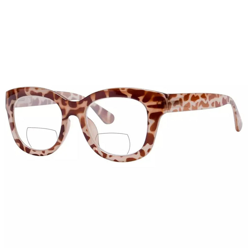 eyekeeper.com Oversized Square Trendy Bifocal Reading Glasses BR1555 Eyeglasses White Smoke Tortoise / +1.00,Tortoise / +1.50,Tortoise / +2.00,Tortoise / +2.50,Tortoise / +3.00
