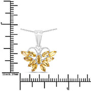 Bids.com 1.32 Carat Genuine Citrine .925 Sterling Silver Pendant Pendants White Smoke