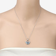 Bids.com 1.76 Carat Genuine Swiss Blue Topaz .925 Sterling Silver Pendant Pendants Wheat