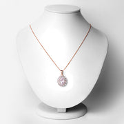 Bids.com 4.26 Carat Genuine Kunzite and White Topaz .925 Sterling Silver Pendant Pendants White Smoke
