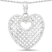 Bids.com 0.52 Carat Genuine White Diamond .925 Sterling Silver Pendant Pendants White Smoke Default Title