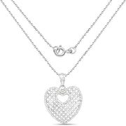 Bids.com 0.52 Carat Genuine White Diamond .925 Sterling Silver Pendant Pendants White Smoke