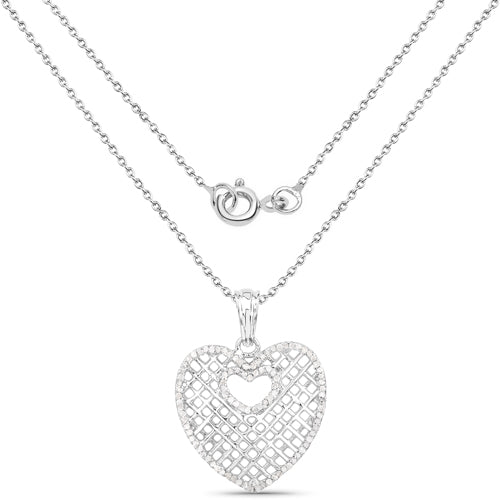 Bids.com 0.52 Carat Genuine White Diamond .925 Sterling Silver Pendant Pendants White Smoke