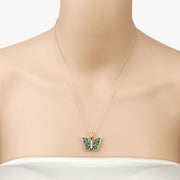 Bids.com 1.91 Carat Genuine Emerald and White Zircon .925 Sterling Silver Pendant Pendants Wheat