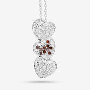 Bids.com 0.45 Carat Genuine Red Diamond and White Diamond .925 Sterling Silver Pendant Pendants White Smoke