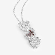 Bids.com 0.45 Carat Genuine Red Diamond and White Diamond .925 Sterling Silver Pendant Pendants White Smoke