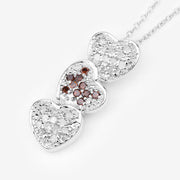 Bids.com 0.45 Carat Genuine Red Diamond and White Diamond .925 Sterling Silver Pendant Pendants White Smoke