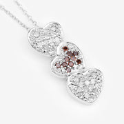 Bids.com 0.45 Carat Genuine Red Diamond and White Diamond .925 Sterling Silver Pendant Pendants White Smoke