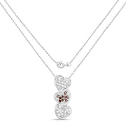 Bids.com 0.45 Carat Genuine Red Diamond and White Diamond .925 Sterling Silver Pendant Pendants White Smoke