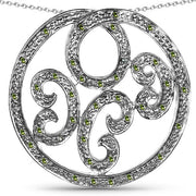Bids.com 0.22 Carat Genuine Green Diamond .925 Sterling Silver Pendant Pendants White Smoke Default Title