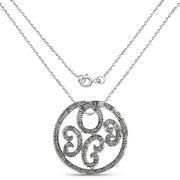 Bids.com 0.22 Carat Genuine Green Diamond .925 Sterling Silver Pendant Pendants White Smoke