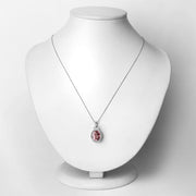Bids.com 3.90 Carat Genuine Pink Tourmaline and White Diamond 14K White Gold Pendant Pendants Lavender