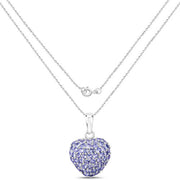 Bids.com 7.00 Carat Genuine Tanzanite .925 Sterling Silver Pendant Pendants White Smoke