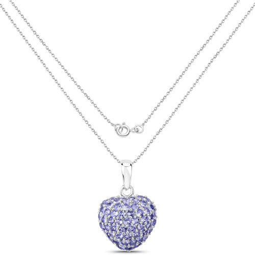 Bids.com 7.00 Carat Genuine Tanzanite .925 Sterling Silver Pendant Pendants White Smoke