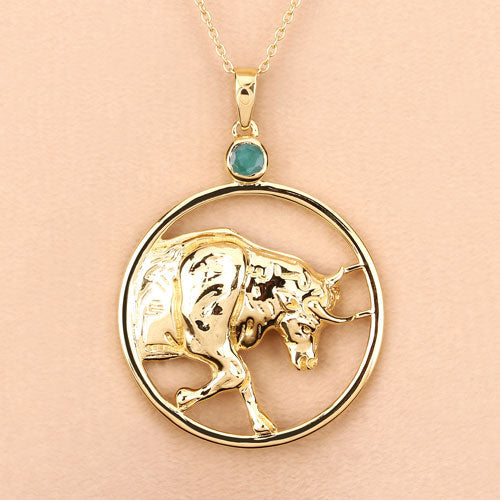 Bids.com 0.23 Carat Genuine Emerald .925 Sterling Silver Pendant Pendants Peach Puff