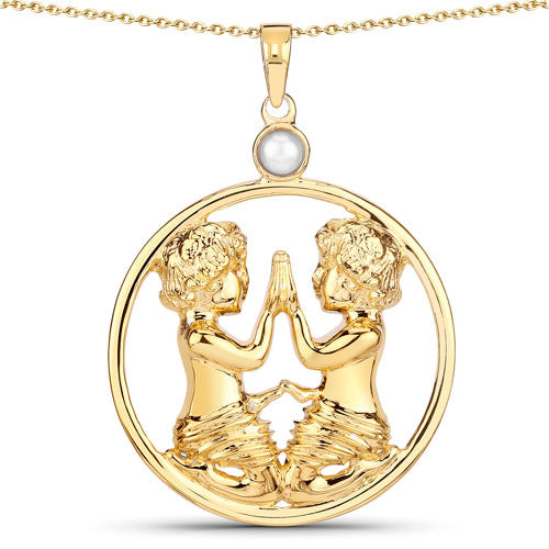 Bids.com 0.45 Carat Genuine Pearl .925 Sterling Silver Pendant Pendants White Smoke Default Title