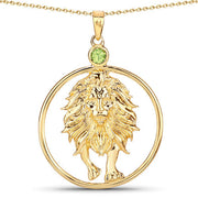 Bids.com 0.24 Carat Genuine Peridot .925 Sterling Silver Pendant Pendants White Smoke Default Title