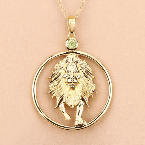 Bids.com 0.24 Carat Genuine Peridot .925 Sterling Silver Pendant Pendants Peach Puff