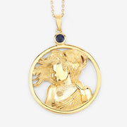 Bids.com 0.27 Carat Genuine Blue Sapphire .925 Sterling Silver Pendant Pendants White Smoke