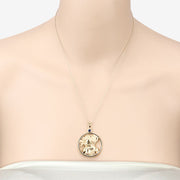Bids.com 0.27 Carat Genuine Blue Sapphire .925 Sterling Silver Pendant Pendants Bisque