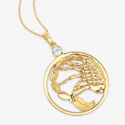Bids.com 0.32 Carat Genuine Blue Topaz .925 Sterling Silver Pendant Pendants White Smoke