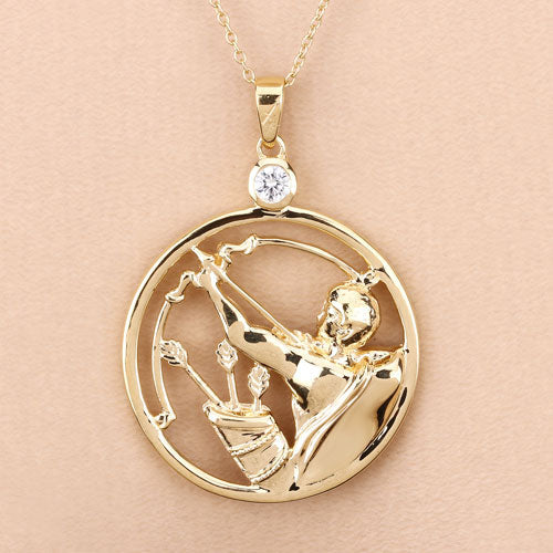 Bids.com 0.33 Carat Genuine White Zircon .925 Sterling Silver Pendant Pendants Wheat