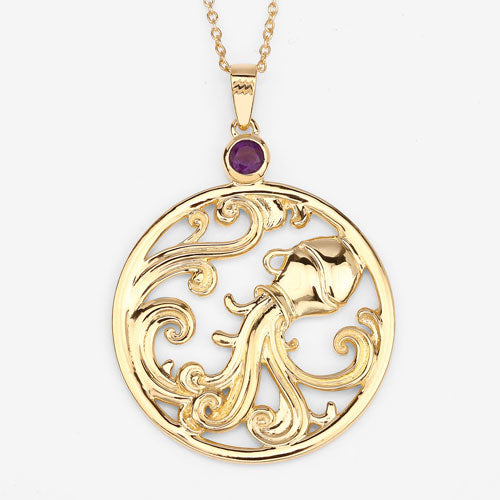 Bids.com 0.24 Carat Genuine Amethyst .925 Sterling Silver Pendant Pendants White Smoke
