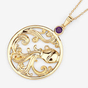 Bids.com 0.24 Carat Genuine Amethyst .925 Sterling Silver Pendant Pendants White Smoke