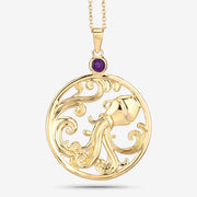 Bids.com 0.24 Carat Genuine Amethyst .925 Sterling Silver Pendant Pendants White Smoke