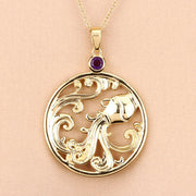Bids.com 0.24 Carat Genuine Amethyst .925 Sterling Silver Pendant Pendants Peach Puff