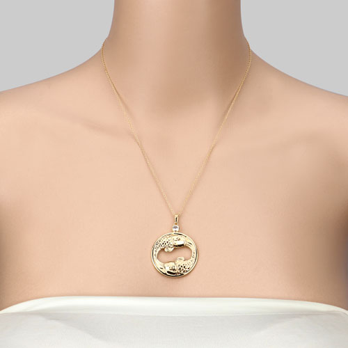 Bids.com 0.22 Carat Genuine Aquamarine .925 Sterling Silver Pendant Pendants Wheat