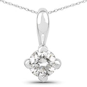 Bids.com 0.33 Carat Genuine Lab Grown Diamond 14K White Gold Pendant Pendants White Smoke Default Title