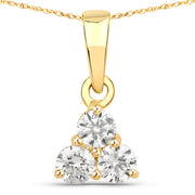 Bids.com 0.33 Carat Genuine Lab Grown Diamond 14K Yellow Gold Pendant Pendants White Smoke Default Title