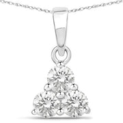 Bids.com 0.51 Carat Genuine Lab Grown Diamond 14K White Gold Pendant Pendants White Smoke Default Title