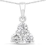Bids.com 0.75 Carat Genuine Lab Grown Diamond 14K White Gold Pendant Pendants White Smoke Default Title