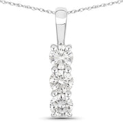 Bids.com 0.75 Carat Genuine Lab Grown Diamond 14K White Gold Pendant Pendants White Smoke Default Title