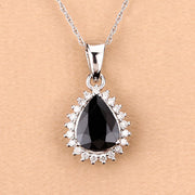 Bids.com 2.09 Carat Genuine Blue Sapphire and White Diamond 14K White Gold Pendant Pendants Navajo White