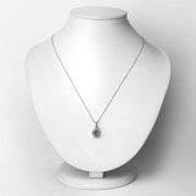 Bids.com 1.39 Carat Genuine Green Tourmaline and White Diamond 14K White Gold Pendant Pendants Lavender