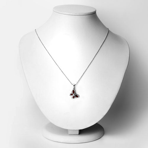 Bids.com 0.80 Carat Genuine Garnet .925 Sterling Silver Pendant Pendants White Smoke