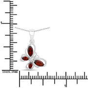 Bids.com 0.80 Carat Genuine Garnet .925 Sterling Silver Pendant Pendants White Smoke
