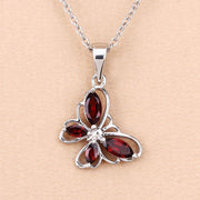 Bids.com 0.80 Carat Genuine Garnet .925 Sterling Silver Pendant Pendants Wheat