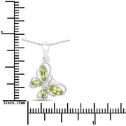 Bids.com 0.64 Carat Genuine Peridot .925 Sterling Silver Pendant Pendants White Smoke