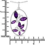 Bids.com 2.12 Carat Genuine Amethyst .925 Sterling Silver Pendant Pendants White Smoke