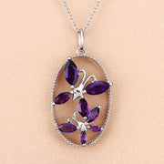 Bids.com 2.12 Carat Genuine Amethyst .925 Sterling Silver Pendant Pendants Wheat