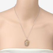 Bids.com 2.30 Carat Genuine Citrine .925 Sterling Silver Pendant Pendants Wheat