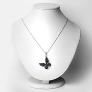 Bids.com 4.36 Carat Genuine Blue Sapphire .925 Sterling Silver Pendant Pendants White Smoke